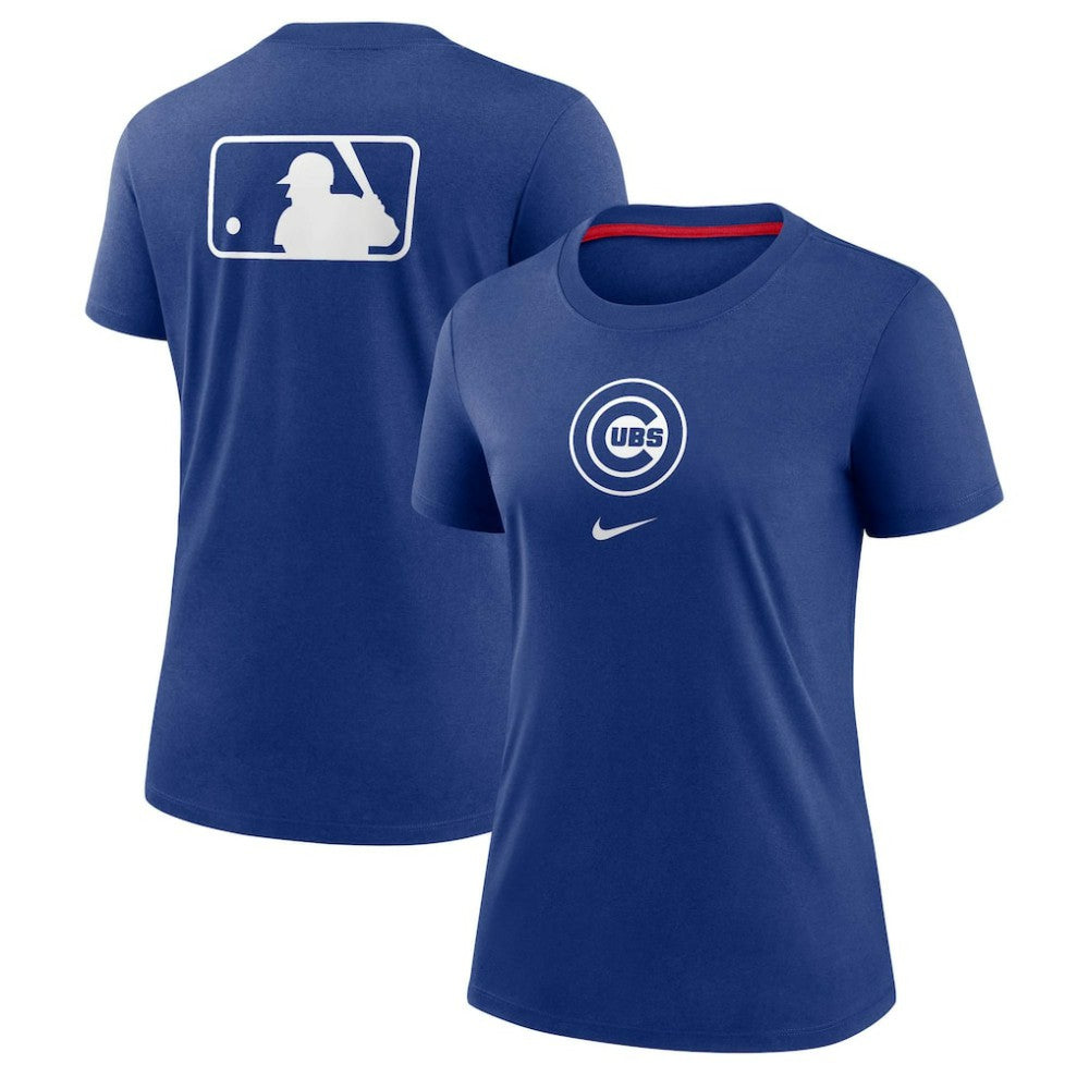 Chicago Cubs Nike Women's Authentic Collection Early Work Tri-Blend T-Shirt Outlet