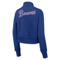 Atlanta Braves Nike Women's Cooperstown Collection Phoenix Fleece Half-Zip Sweatshirt Outlet
