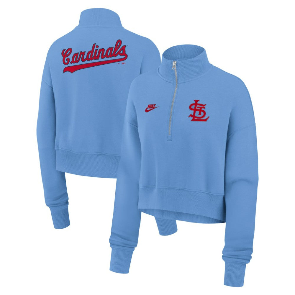 St. Louis Cardinals Nike Women's Cooperstown Collection Phoenix Fleece Half-Zip Sweatshirt Online
