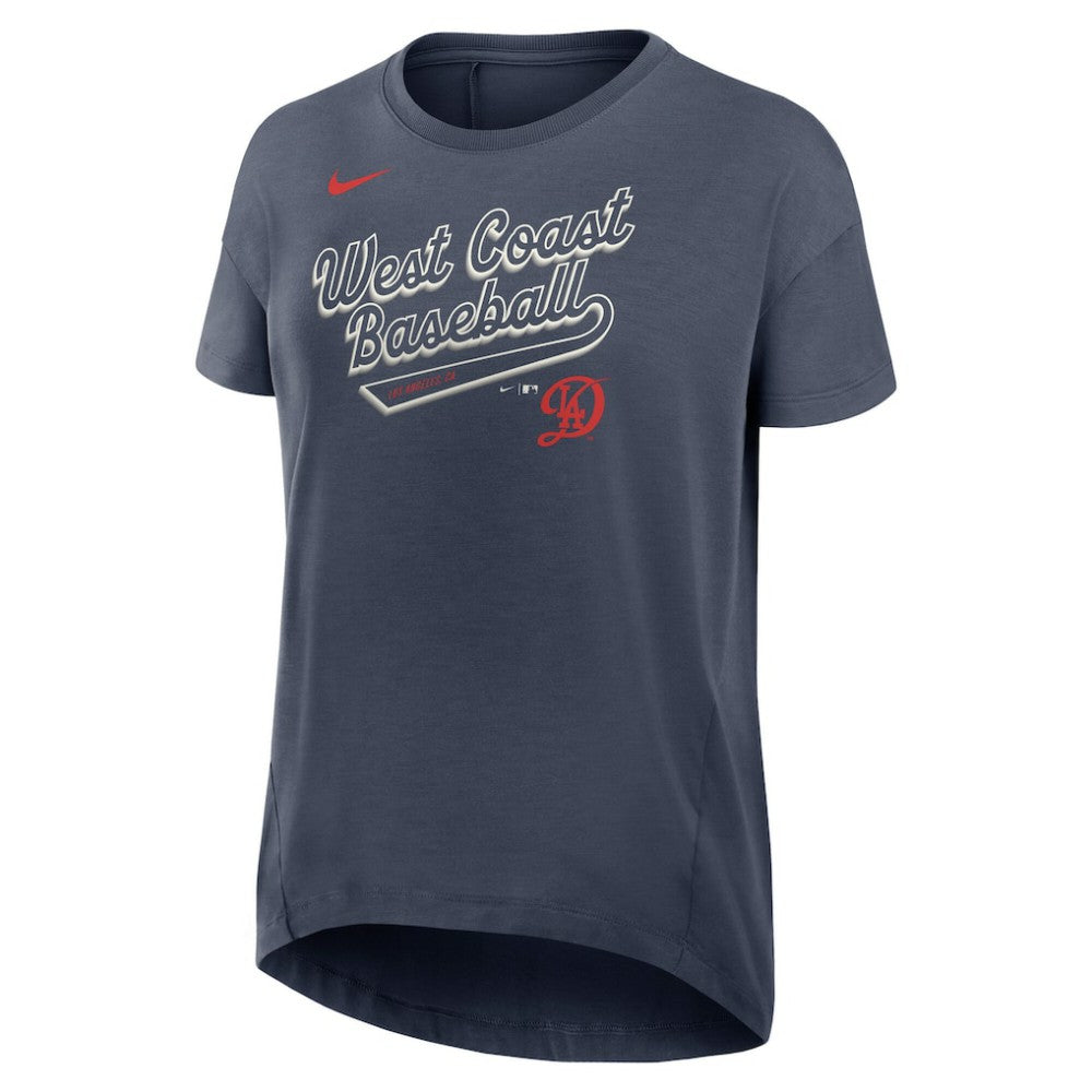 Los Angeles Dodgers Nike Women's 2025 City Connect Flowy Fashion Tri-Blend Dri-FIT T-Shirt for sale