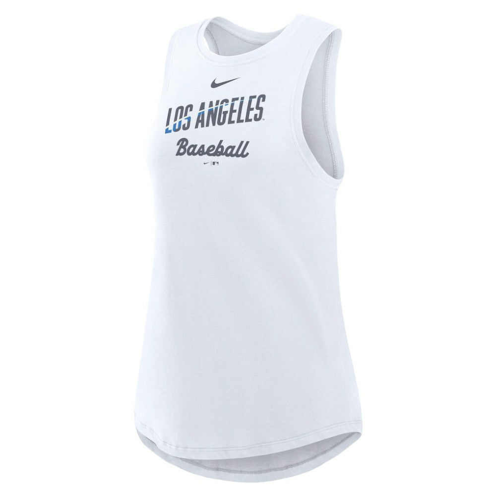 Los Angeles Dodgers Nike Women's City Connect Tricode High Neck Dri-FIT Tank Top for sale
