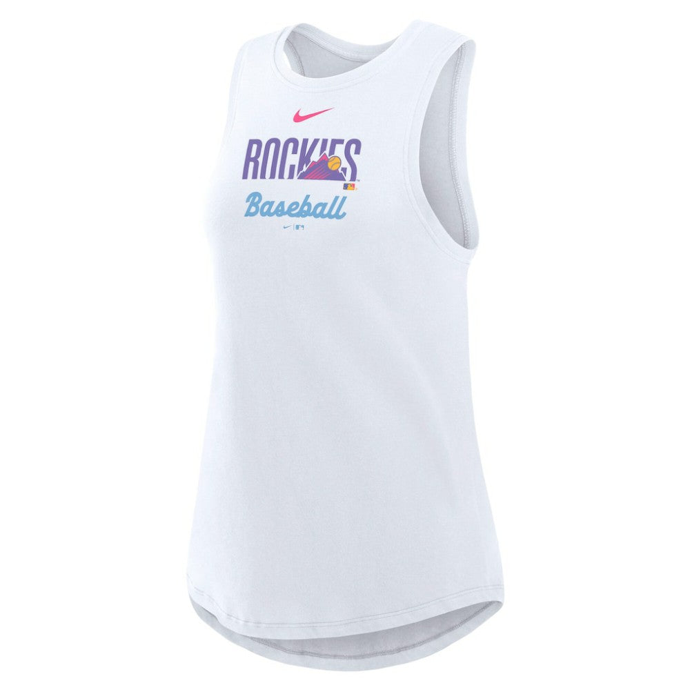Colorado Rockies Nike Women's City Connect Tricode High Neck Dri-FIT Tank Top Discount