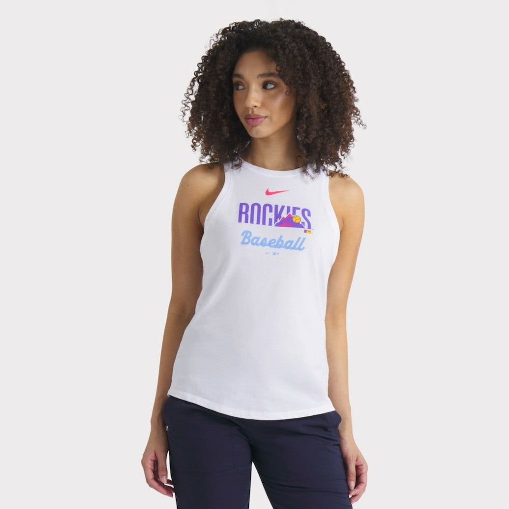 Colorado Rockies Nike Women's City Connect Tricode High Neck Dri-FIT Tank Top Discount