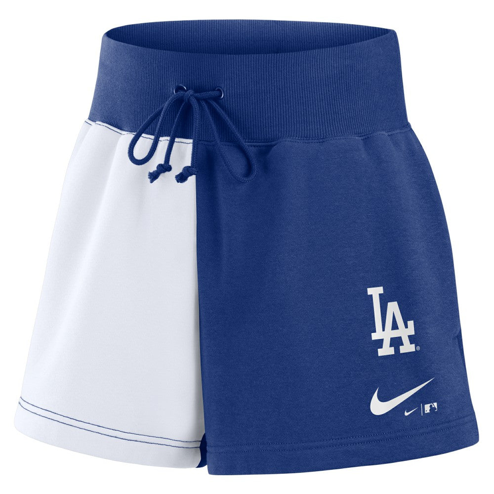 Los Angeles Dodgers Nike Women's Color-Block Phoenix Fleece Lounge Shorts for sale