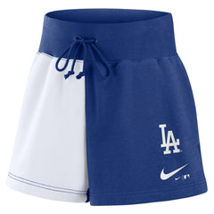 Los Angeles Dodgers Nike Women's Color-Block Phoenix Fleece Lounge Shorts for sale