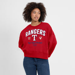 Texas Rangers Nike Women's Oversized High Hip Pullover Sweatshirt Sale