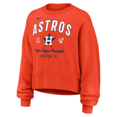 Houston Astros Nike Women's Oversized High Hip Pullover Sweatshirt Discount