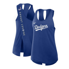 Los Angeles Dodgers Nike Open-Back Crisscross Dri-FIT Tank Top for sale
