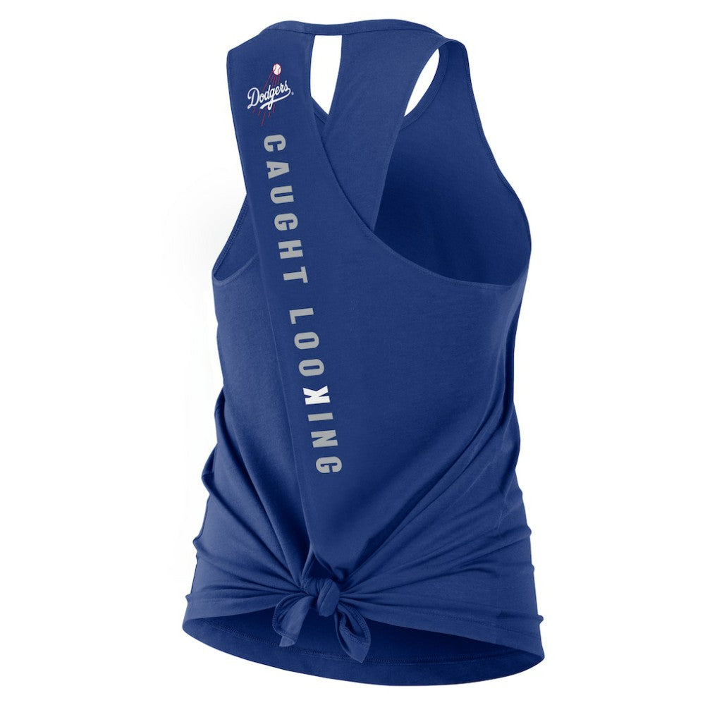 Los Angeles Dodgers Nike Open-Back Crisscross Dri-FIT Tank Top for sale