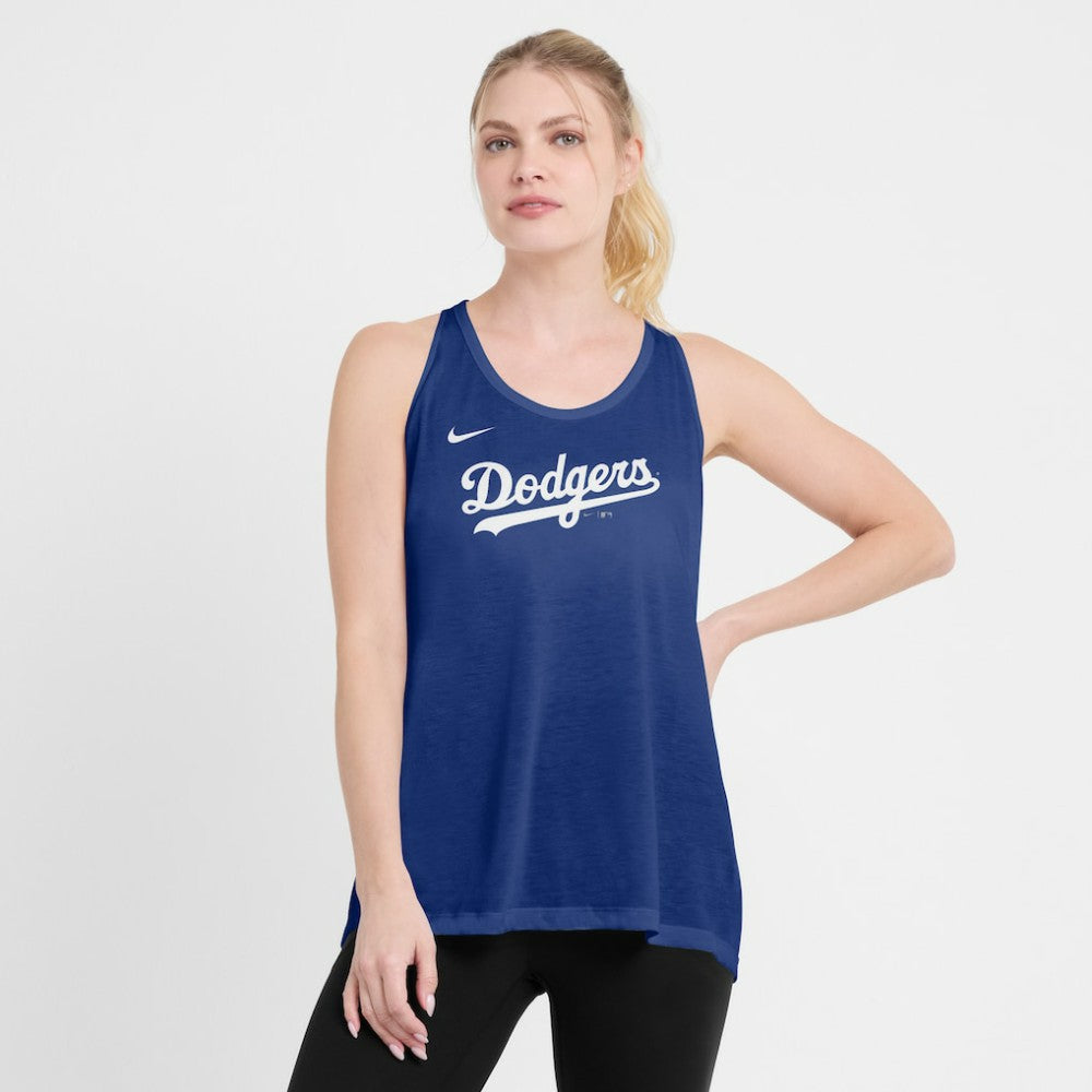 Los Angeles Dodgers Nike Open-Back Crisscross Dri-FIT Tank Top for sale
