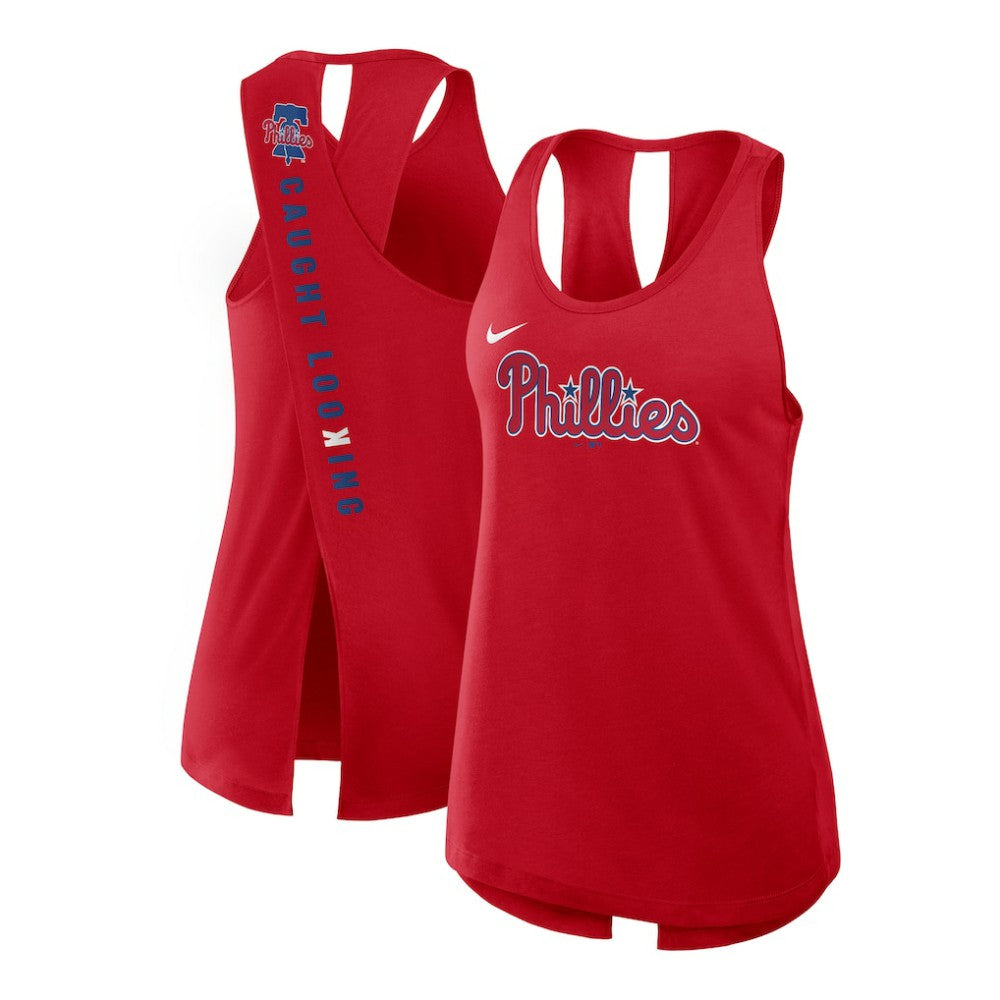 Philadelphia Phillies Nike Open-Back Crisscross Dri-FIT Tank Top Sale
