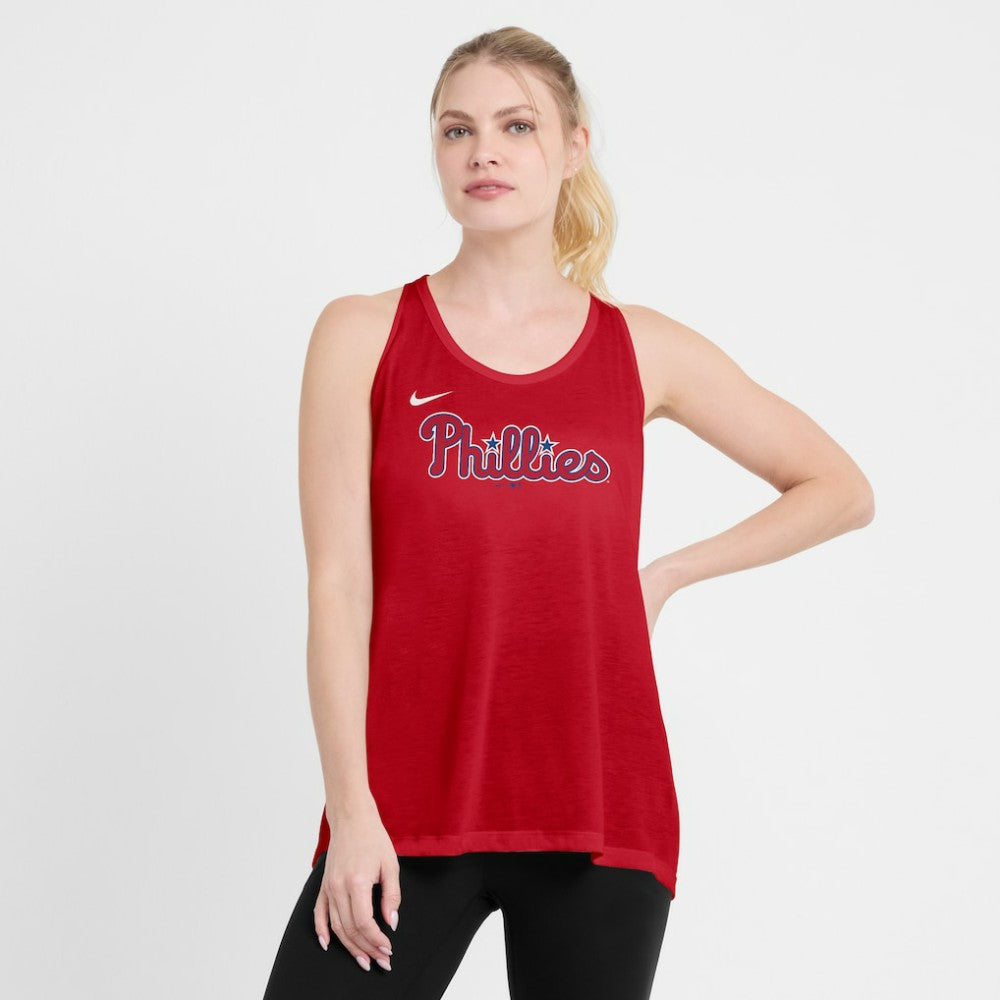 Philadelphia Phillies Nike Open-Back Crisscross Dri-FIT Tank Top Sale