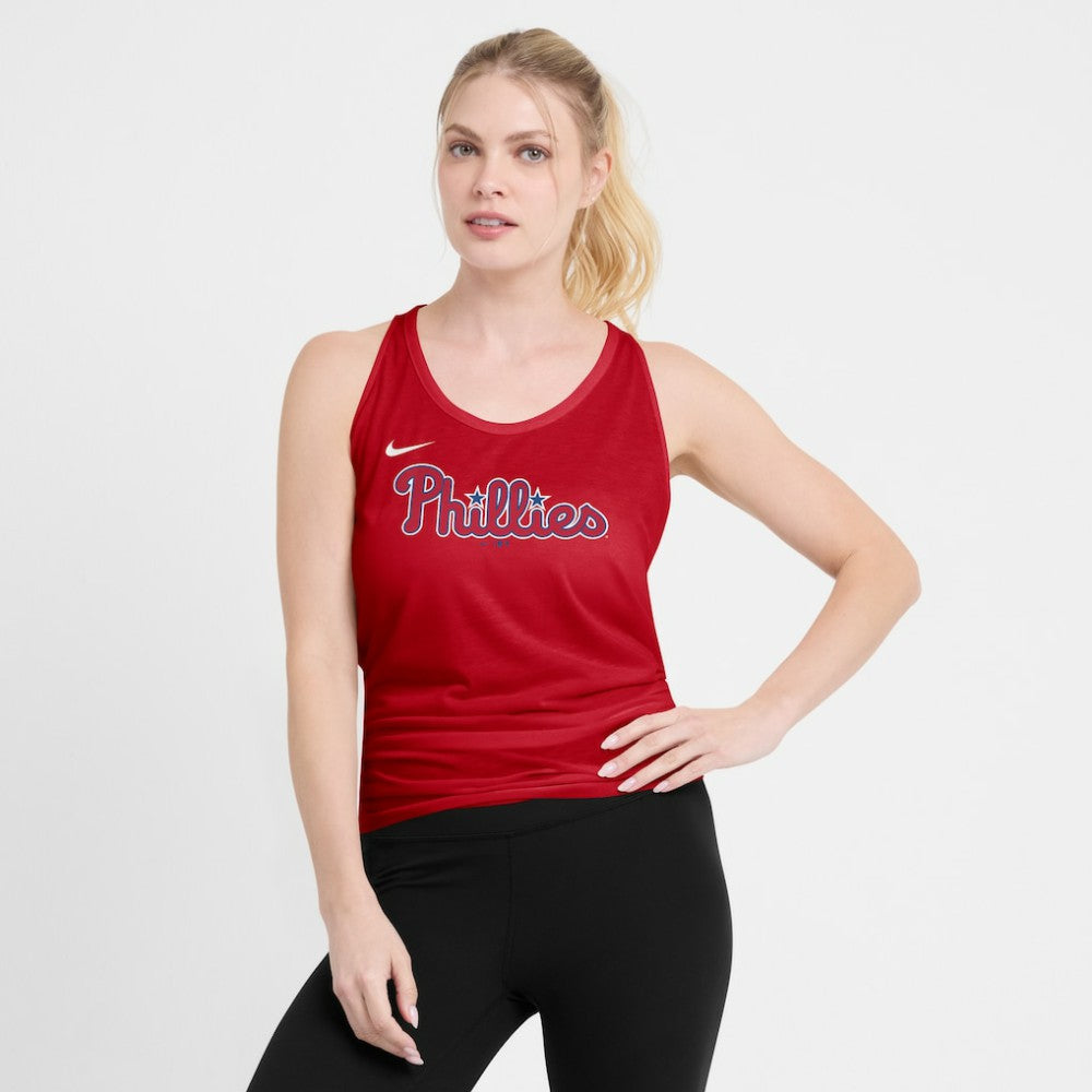 Philadelphia Phillies Nike Open-Back Crisscross Dri-FIT Tank Top Sale