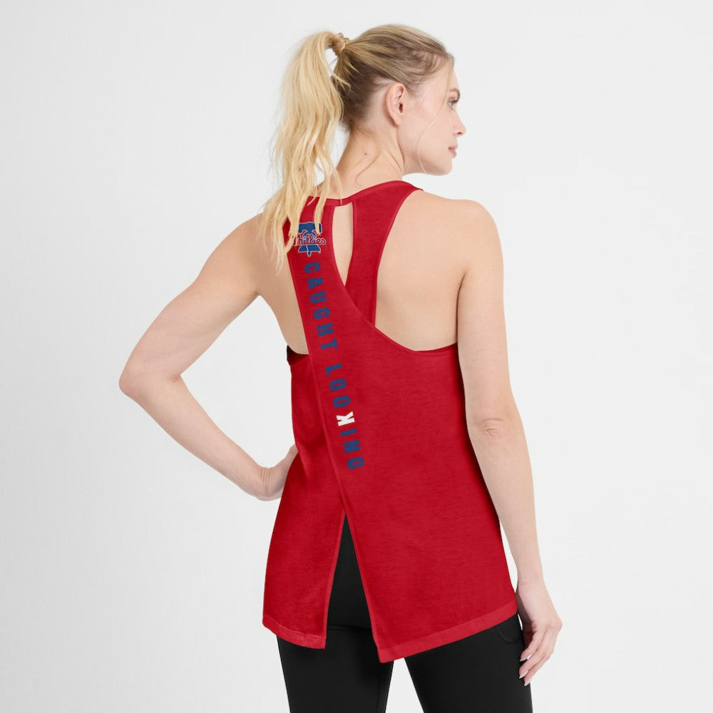 Philadelphia Phillies Nike Open-Back Crisscross Dri-FIT Tank Top Sale