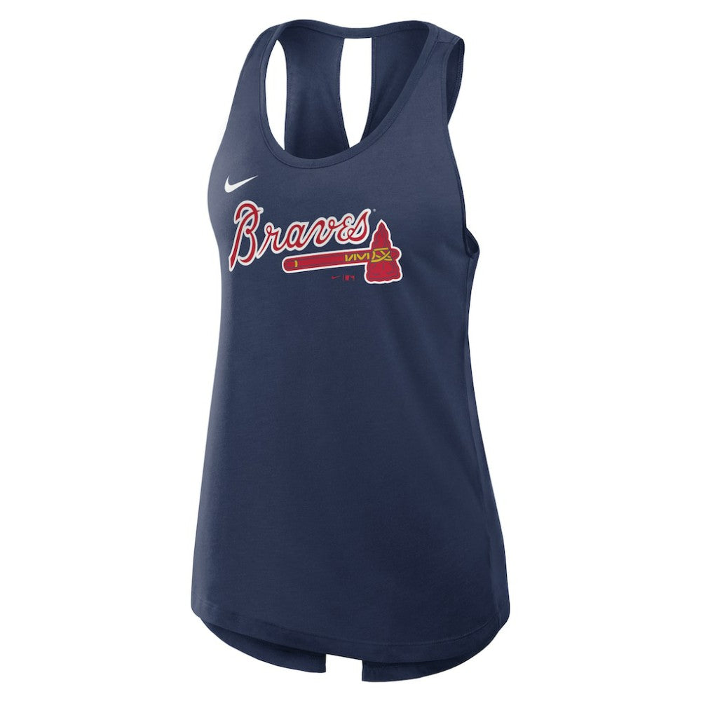 Atlanta Braves Nike Open-Back Crisscross Dri-FIT Tank Top Outlet