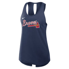 Atlanta Braves Nike Open-Back Crisscross Dri-FIT Tank Top Outlet