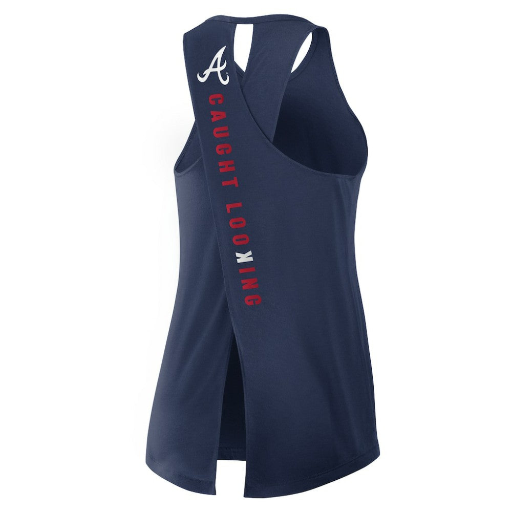 Atlanta Braves Nike Open-Back Crisscross Dri-FIT Tank Top Outlet