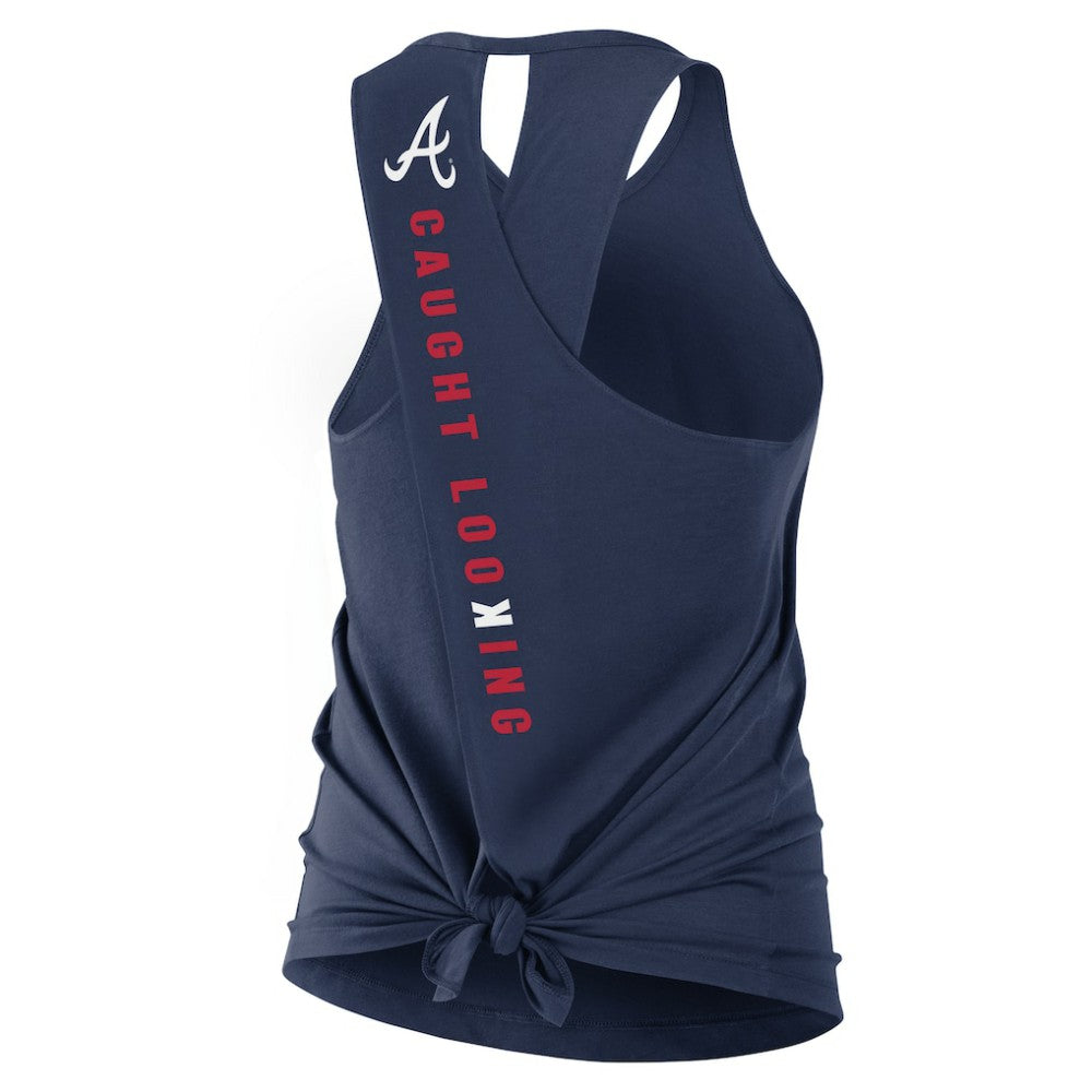 Atlanta Braves Nike Open-Back Crisscross Dri-FIT Tank Top Outlet