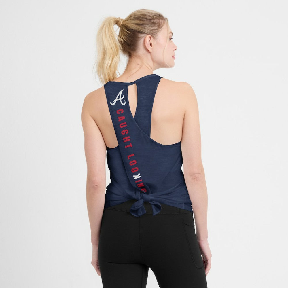 Atlanta Braves Nike Open-Back Crisscross Dri-FIT Tank Top Outlet