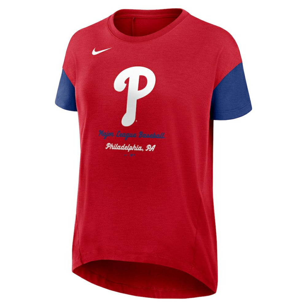 Philadelphia Phillies Nike Women's Flowy Fashion Tri-Blend Dri-FIT T-Shirt Discount