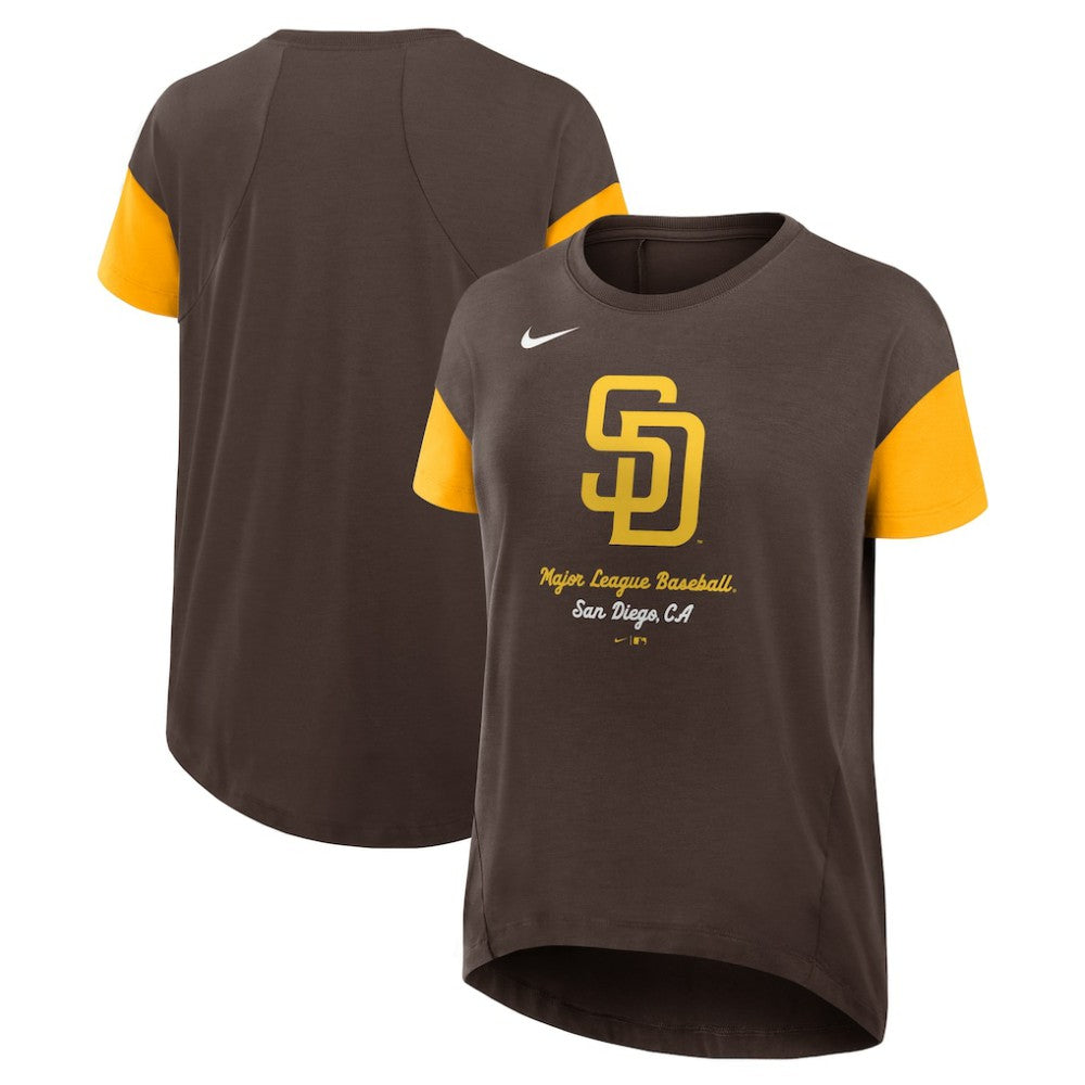 San Diego Padres Nike Women's Flowy Fashion Tri-Blend Dri-FIT T-Shirt for sale