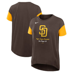 San Diego Padres Nike Women's Flowy Fashion Tri-Blend Dri-FIT T-Shirt for sale