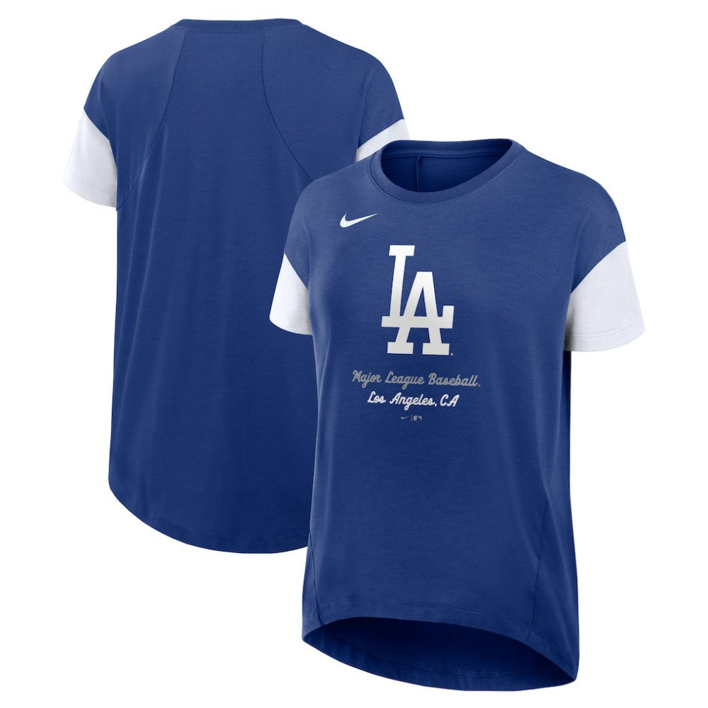 Los Angeles Dodgers Nike Women's Flowy Fashion Tri-Blend Dri-FIT T-Shirt Discount