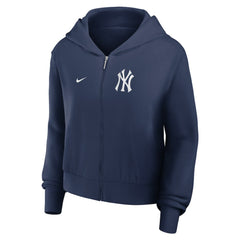 New York Yankees Nike Women's Cropped Chill Full-Zip Hoodie Outlet