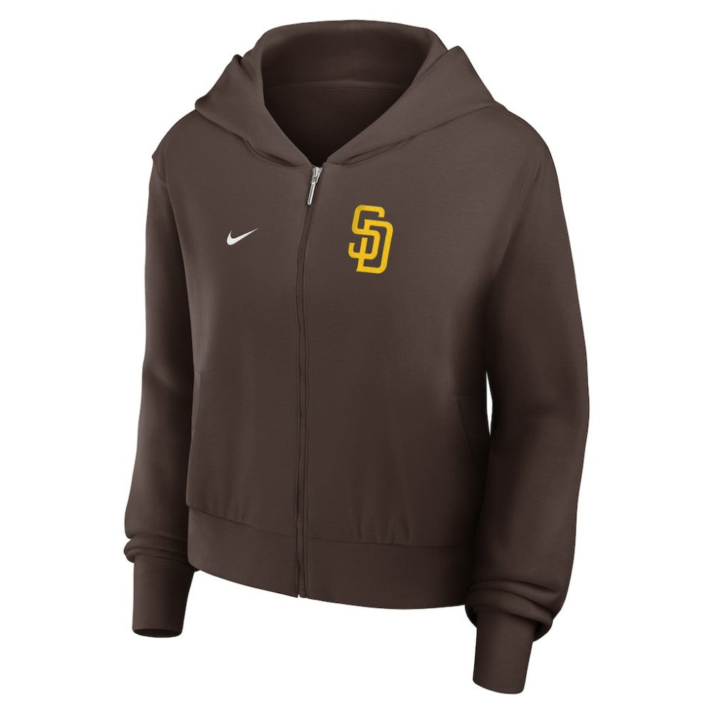San Diego Padres Nike Women's Cropped Chill Full-Zip Hoodie Near Me
