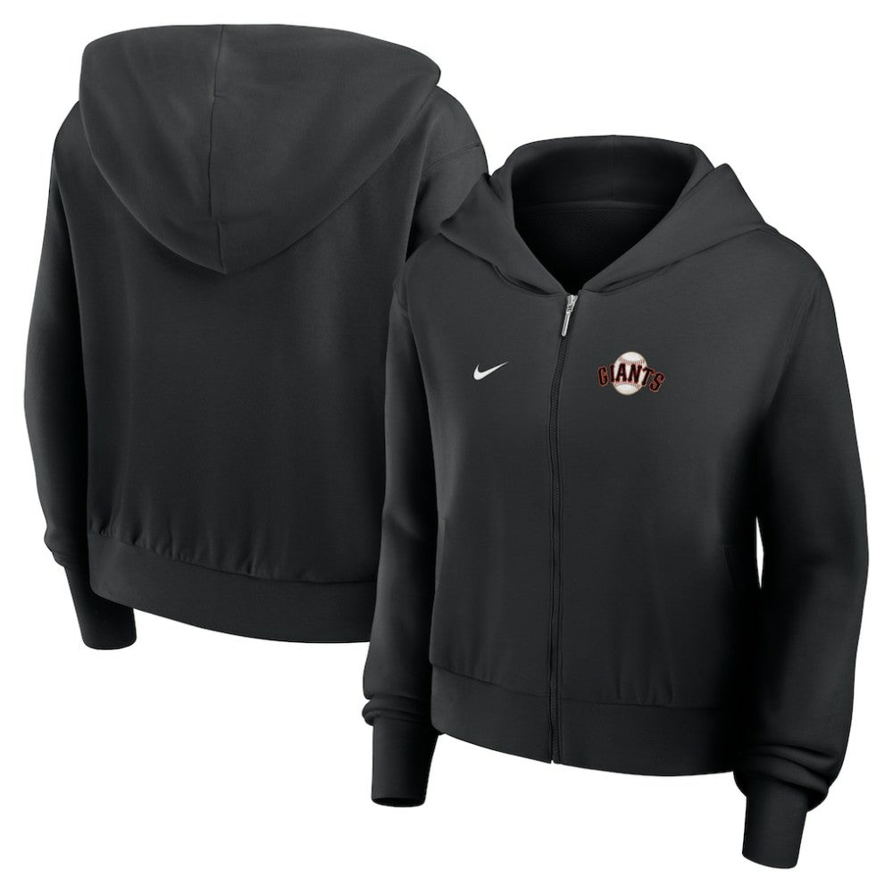 San Francisco Giants Nike Women's Cropped Chill Full-Zip Hoodie Discount