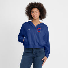 Chicago Cubs Nike Women's Cropped Chill Full-Zip Hoodie Online