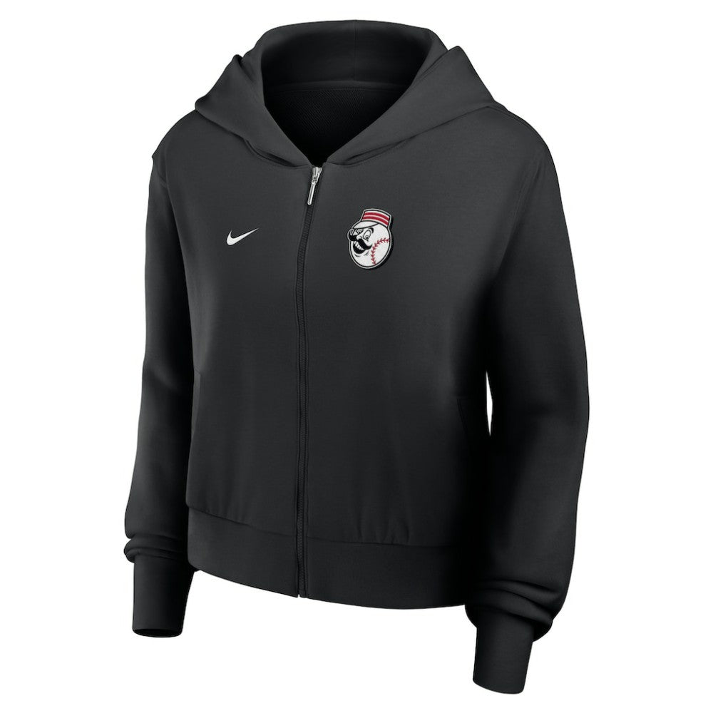 Cincinnati Reds Nike Women's Cropped Chill Full-Zip Hoodie Discount