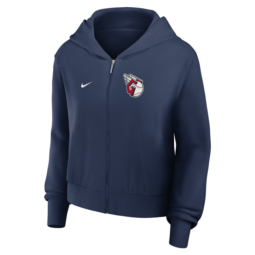 Cleveland Guardians Nike Women's Cropped Chill Full-Zip Hoodie for sale