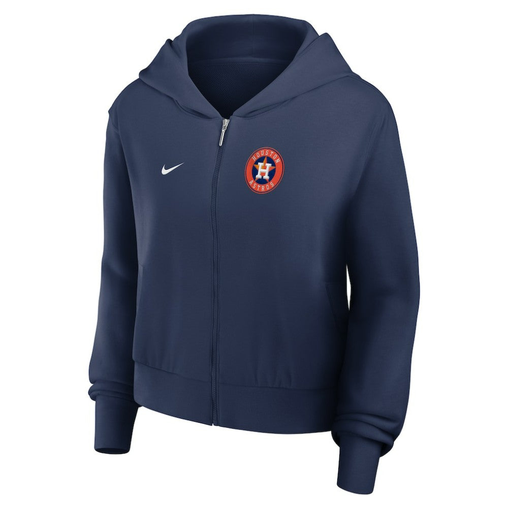 Houston Astros Nike Women's Cropped Chill Full-Zip Hoodie Sale