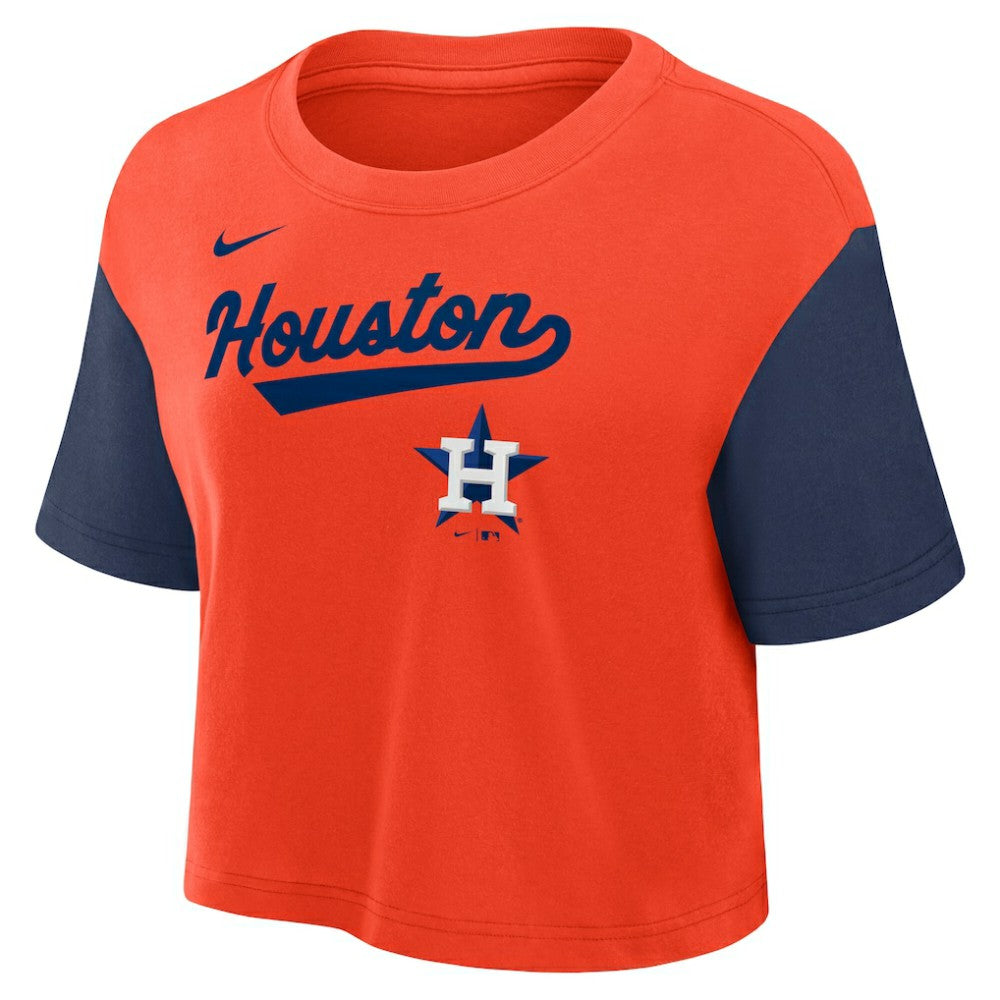 Houston Astros Nike Women's Script Dri-FIT Cropped T-Shirt Near Me