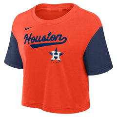 Houston Astros Nike Women's Script Dri-FIT Cropped T-Shirt Near Me