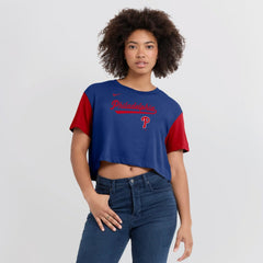 Philadelphia Phillies Nike Women's Script Dri-FIT Cropped T-Shirt Outlet