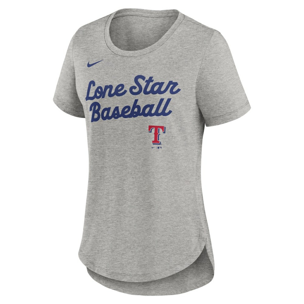 Texas Rangers Nike Women's Script Tri-Blend T-Shirt Near Me