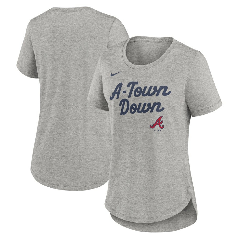 Atlanta Braves Nike Women's Script Tri-Blend T-Shirt Sale