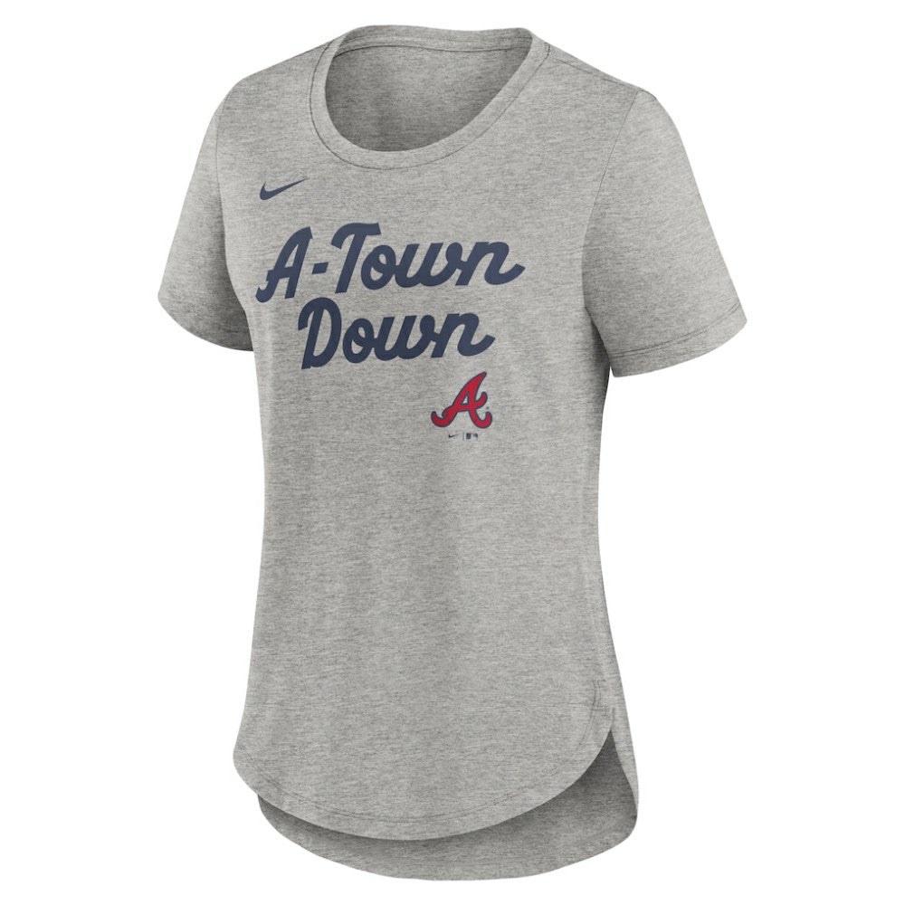 Atlanta Braves Nike Women's Script Tri-Blend T-Shirt Sale
