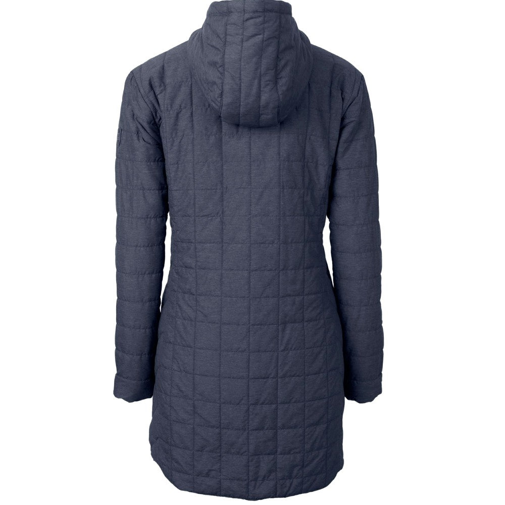 Kansas City Royals Cutter & Buck Women's Rainier Primaloft Eco Insulated Hooded Full-Zip Long Coat Outlet