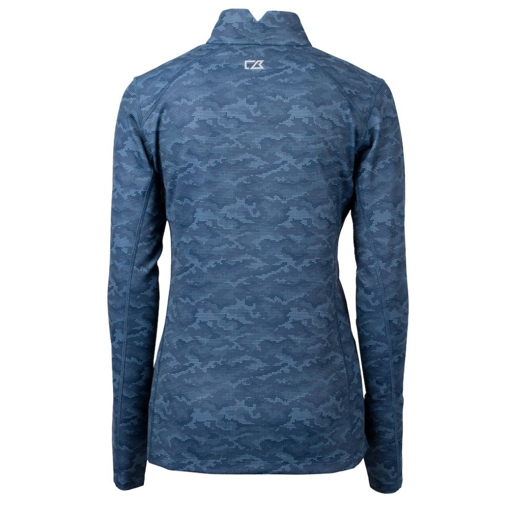 Seattle Mariners Cutter & Buck Women's  Traverse Camo Print Stretch Quarter-Zip Top Sale