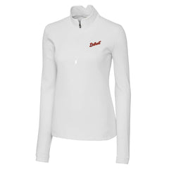 Detroit Tigers Cutter & Buck Women's  Traverse Stretch Quarter-Zip Pullover Top Sale