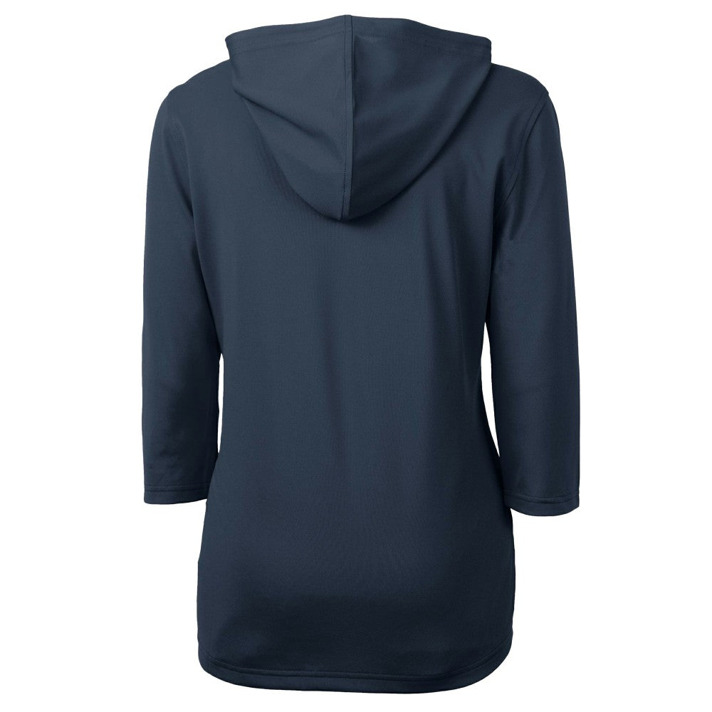 Cleveland Guardians Cutter & Buck Women's  DryTec Virtue Eco Pique Recycled 3/4-Sleeve Half-Zip Pullover Hoodie Online