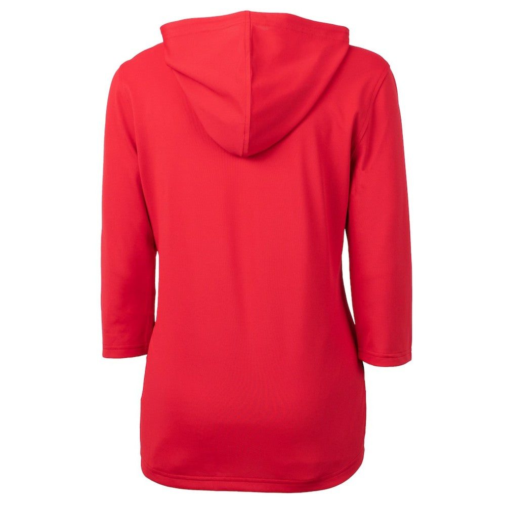 St. Louis Cardinals Cutter & Buck Women's Cooperstown Collection DryTec Virtue Eco Pique Recycled 3/4-Sleeve Half-Zip Pullover Hoodie Online