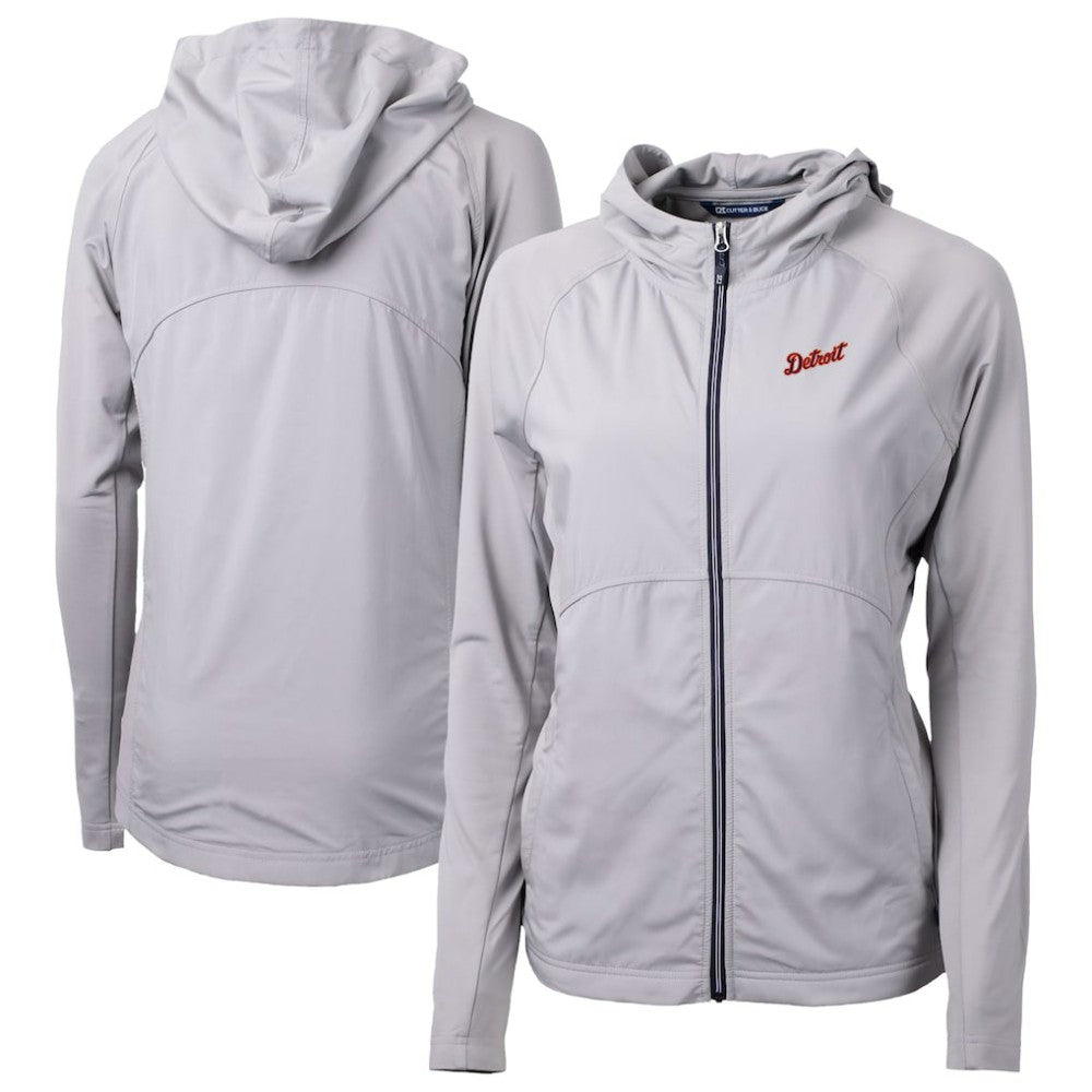 Detroit Tigers Cutter & Buck Women's  Adapt Eco Knit Hybrid Recycled Full-Zip Hoodie Sale