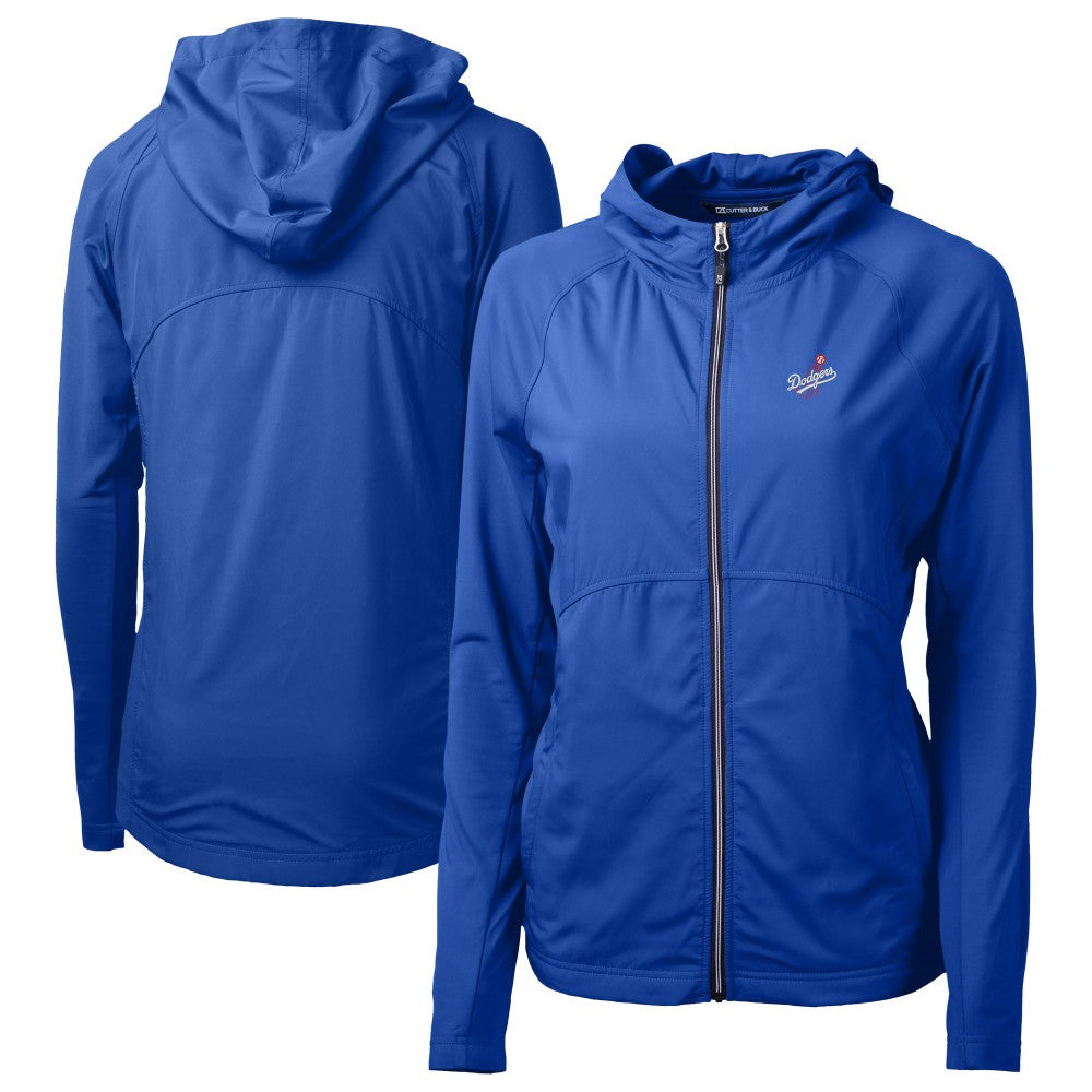 Los Angeles Dodgers Cutter & Buck Women's  Adapt Eco Knit Hybrid Recycled Full-Zip Hoodie Outlet