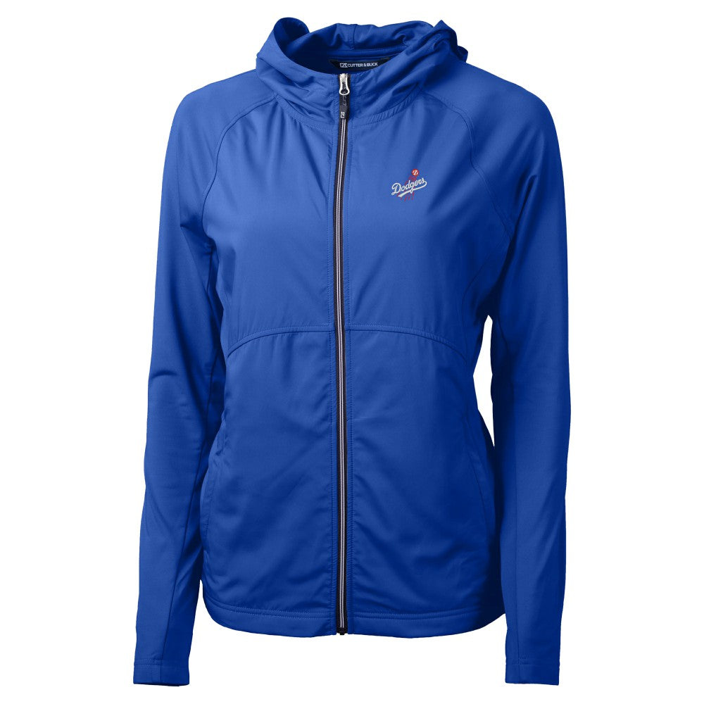 Los Angeles Dodgers Cutter & Buck Women's  Adapt Eco Knit Hybrid Recycled Full-Zip Hoodie Outlet