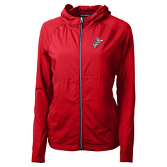 Cincinnati Reds Cutter & Buck Women's Cooperstown Collection Adapt Eco Knit Hybrid Recycled Full-Zip Hoodie Sale