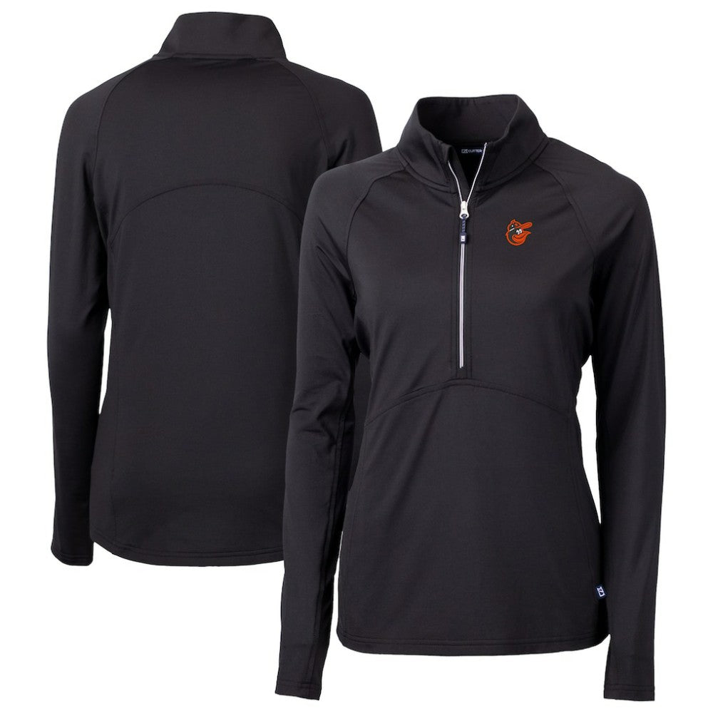 Baltimore Orioles Cutter & Buck Women's  DryTec Adapt Eco Knit Stretch Recycled Raglan Half-Zip Top for sale